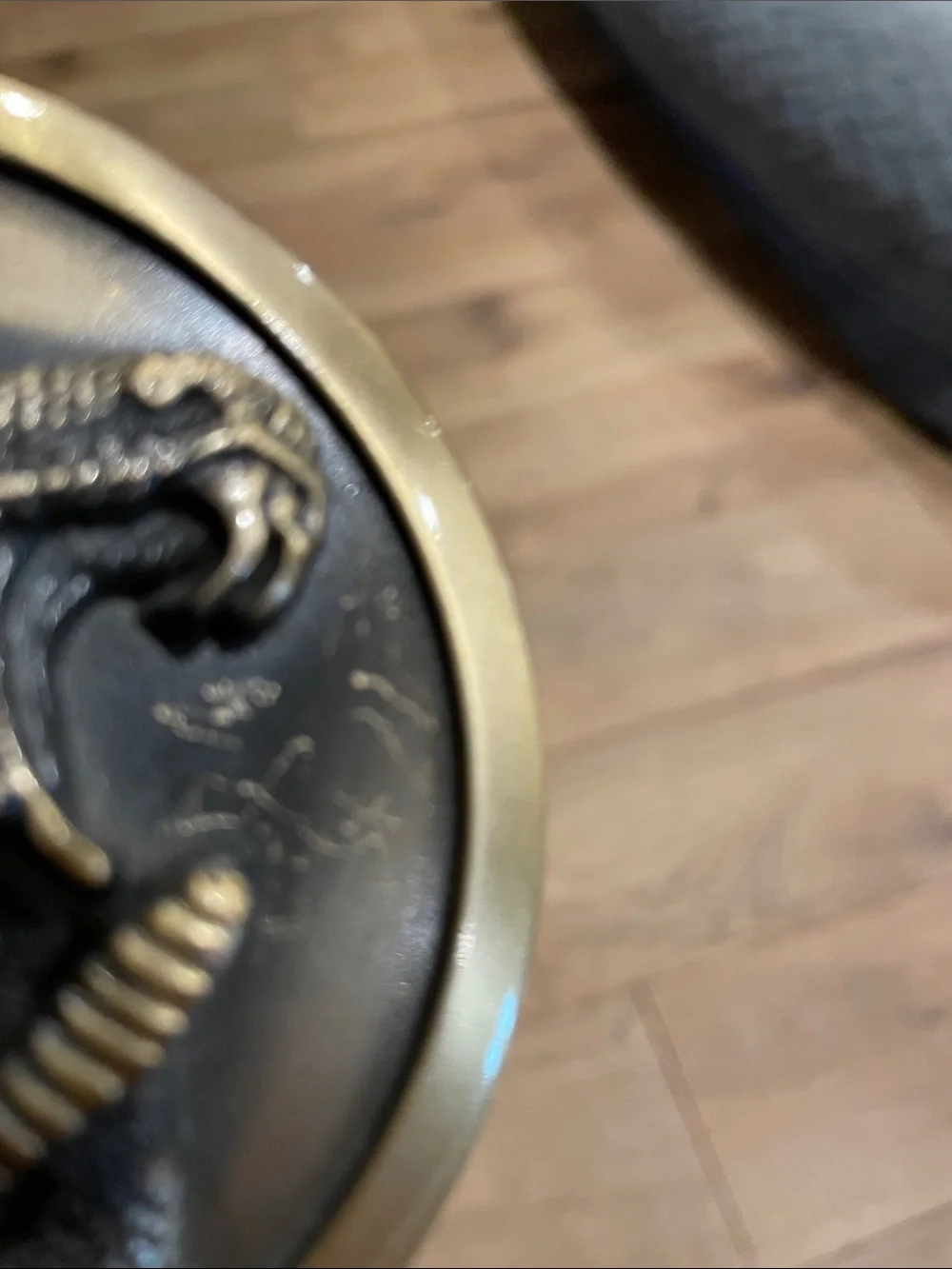 Antique Bronze Snake Accent Belt Buckle- Gold & Black rattlesnake
